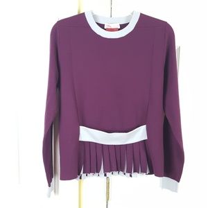 Orley Ikram Italy Merino Pleats Career Top Medium